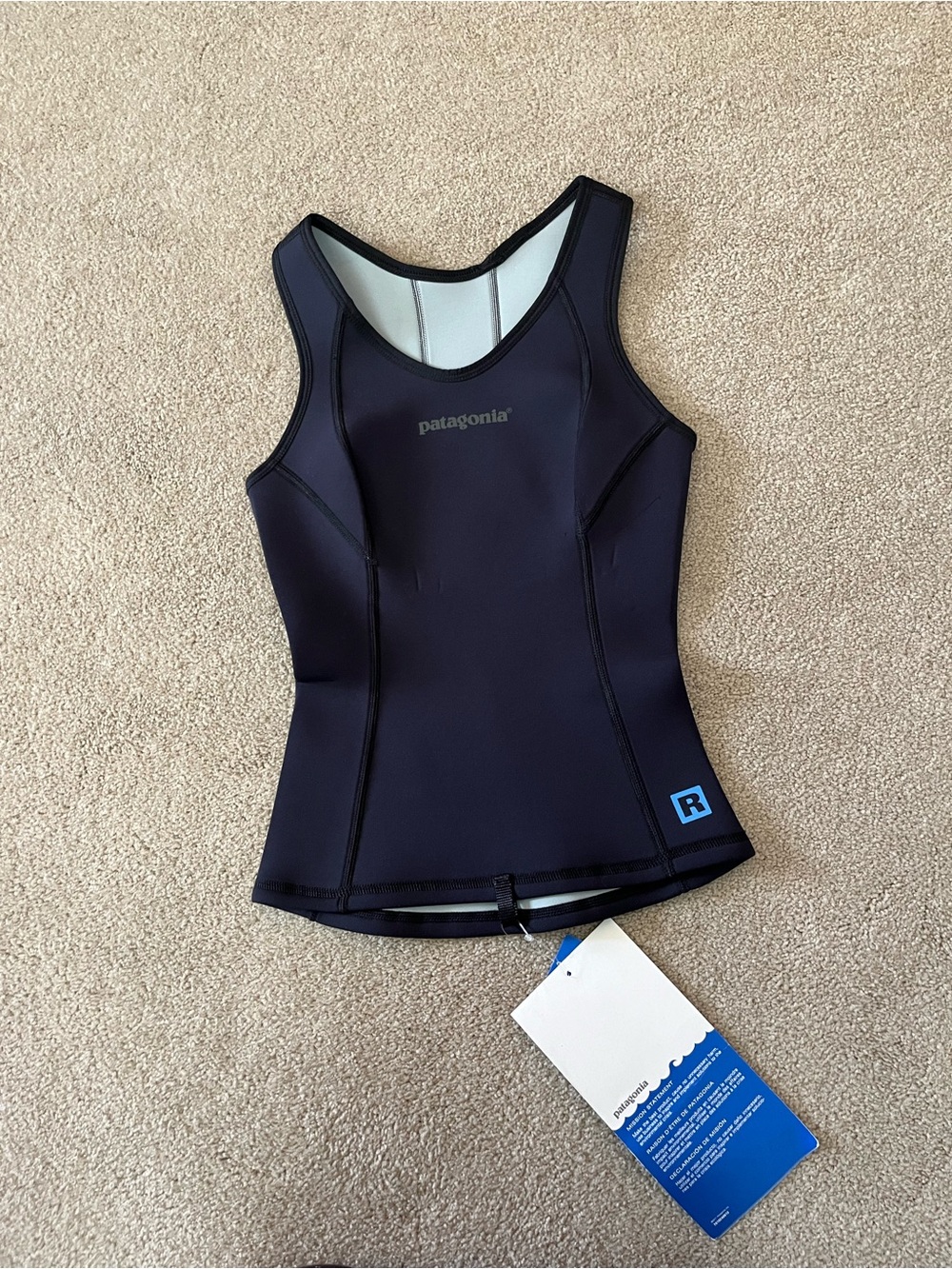 Patagonia Women's Black Neoprene Swim Wetsuit Vest Sz-2